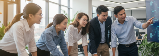 Alt text: Professionals collaborating on AWS DevOps services in Vietnam.
