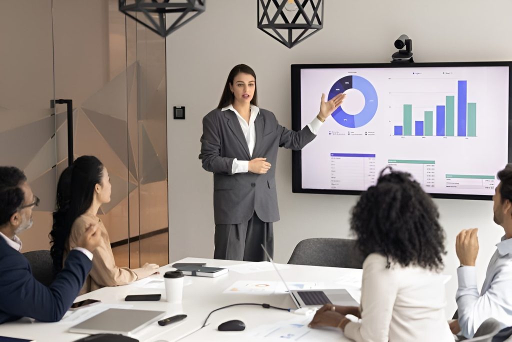A professional navigating the complexities of AWS Database Migration Service pricing on a detailed dashboard.