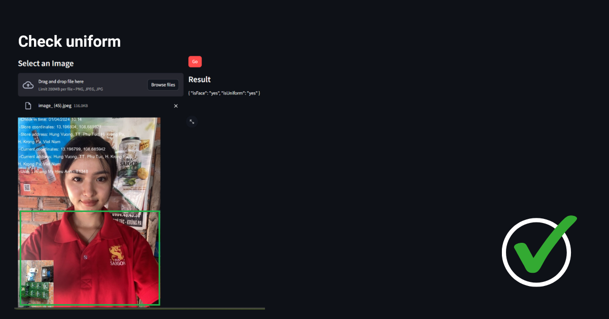 Renosight instantly verify if field staff or store employees are wearing the correct uniforms or required safety gear.