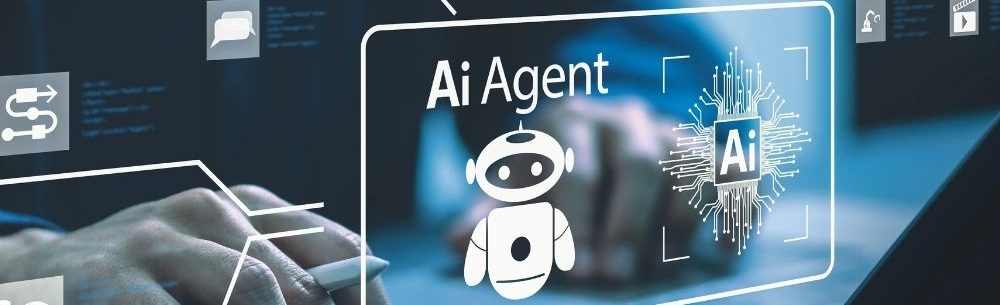 Hình ảnh AI Agent kết hợp trí tuệ nhân tạo để hỗ trợ xử lý công việc và ra quyết định
